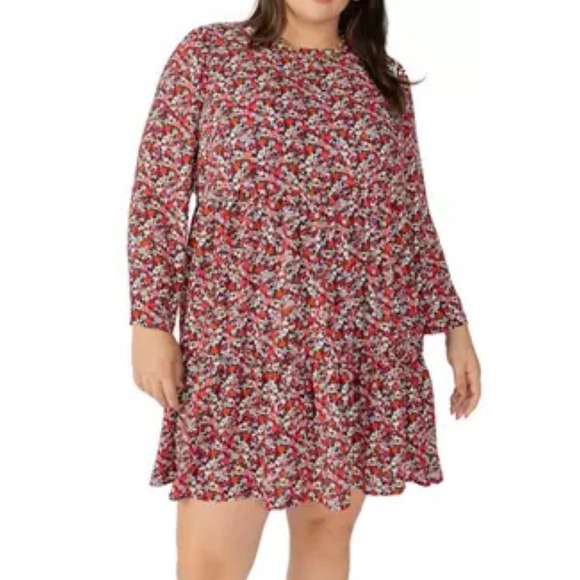 $139‎ Sanctuary Plus Size Tiered Floral Spring Forward Dress  - 3XL - Picture 1 of 8